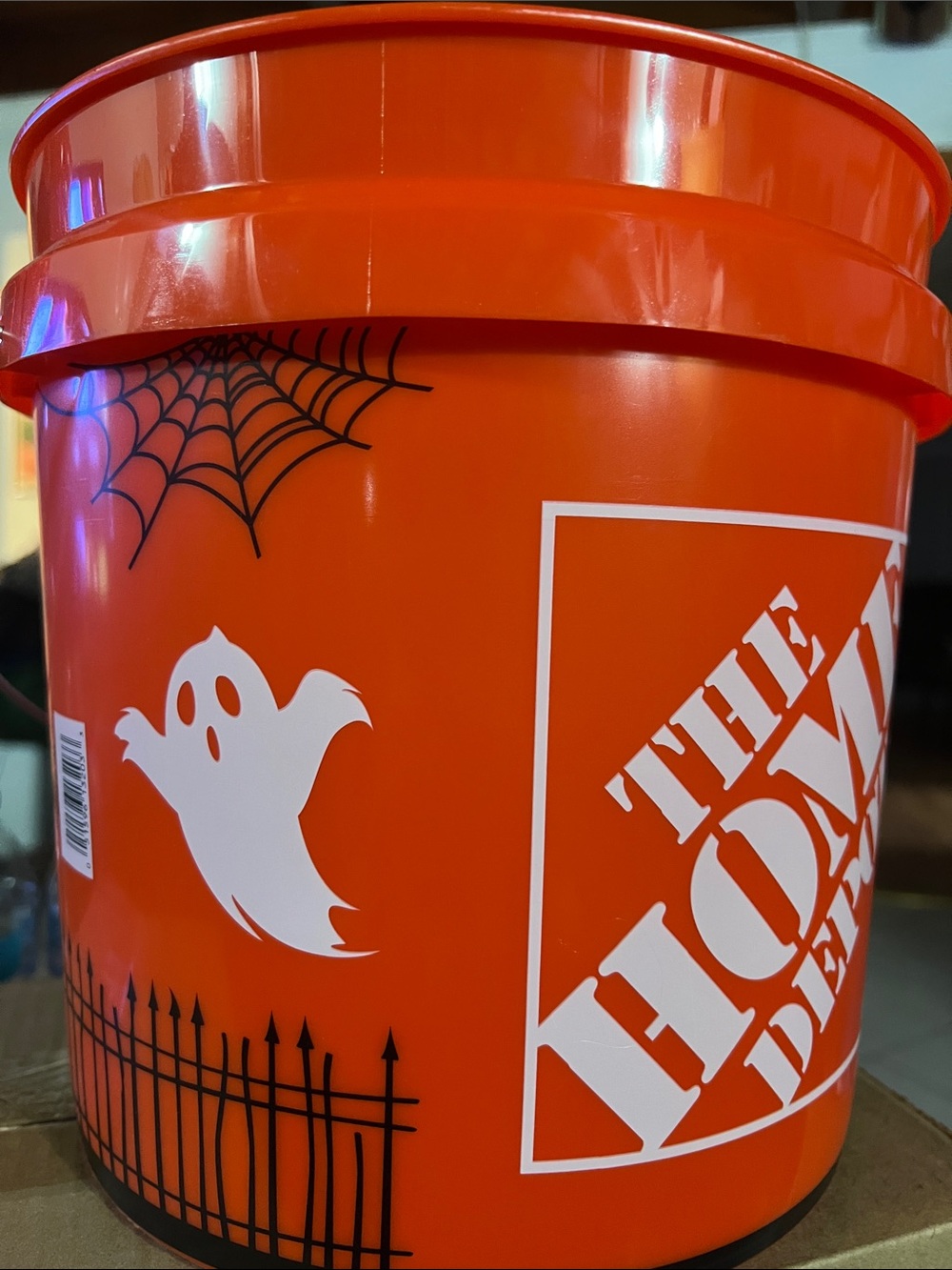 Nwt Home Depot Orange Halloween Bucket